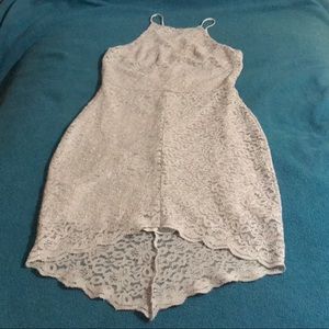 Silver/glittery all lace dress